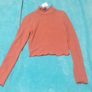Urban Outfitters Orange Crop top/turtle neck